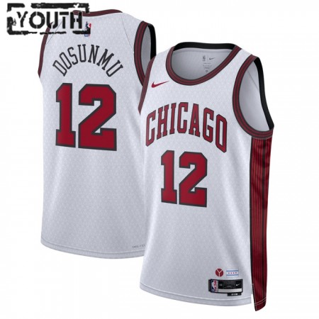 NBA Børn Trøje Chicago Bulls Ayo Dosunmu 12 2022-23 Nike City Edition Hvid Swingman